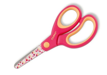 Dahle 54663 Forbici per bambini 13 cm - Punte arrotondate - Acciaio inossidabile - Manici ergonomici rivestiti in gomma - Rosa