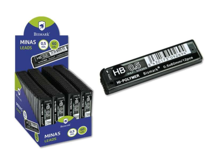 Mine di ricambio Bismark per matite meccaniche - HB - 0,5 mm