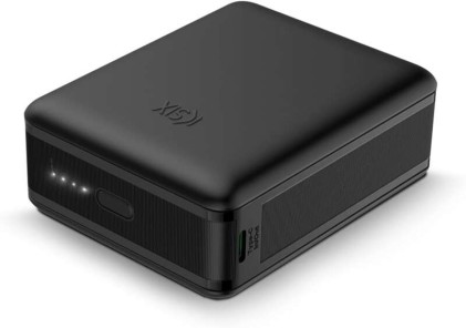 Ksix Powerbank Nano 20.000 mAh - Formato tascabile - Power Delivery - 22,5 W - Cavo da USB-C a USB-C - Ricarica simultanea - Colore Nero