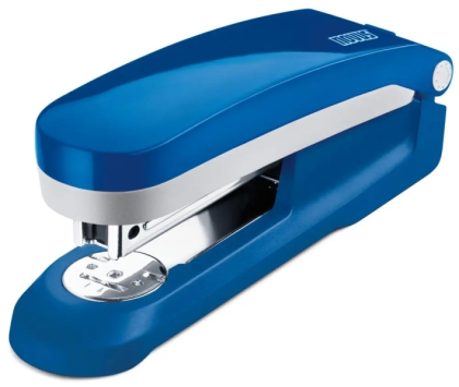 Cucitrice Novus Evolution E 25 + Scatola da 200 punti 24/6 - Fino a 25 fogli - Punti chiusi, aperti e inchiodati - Blu