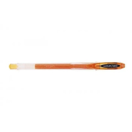 Penna a inchiostro gel Uni-ball Signo UM-120 - Punta a sfera da 0,7 mm - Inchiostro resistente all'acqua e alla luce - Arancione