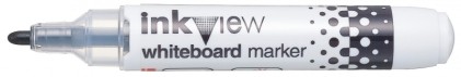 Pennarello per lavagna Uni-ball PWB-202 Inkview - Punta conica da 1,8-2,2 mm - Zona di livello dell'inchiostro trasparente - Scrittura brillante e facile da cancellare - Nero