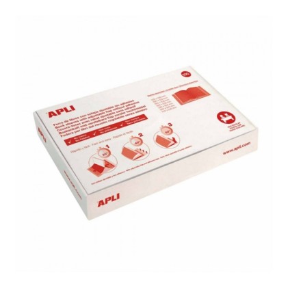 Apli Box da 100 copertine per libri 295 mm PVC 130 micron - Patta autoregolante - Facile da rivestire in 3 passaggi - Trasparente