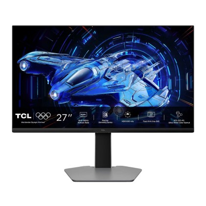 Tcl Monitor Gaming 27 Mled Ips 16:9 Qhd 1Ms 180Hz 600 Cdm, Miniled Direct-180, 99 Srgb, Dp/Hdmi, Bianco