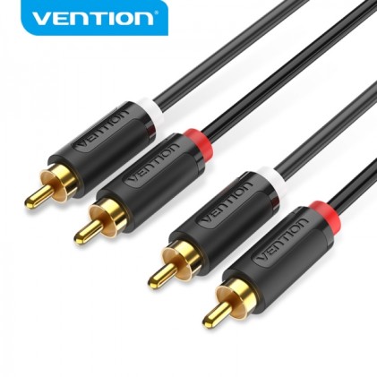 Cavo stereo Vention 2x RCA maschio a 2x RCA maschio - 1 m - Nero