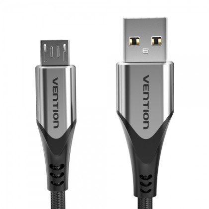 Cavo Vention USB 2.0 Maschio a MicroUSB Maschio 60W 480Mbps - 0,25m - Colore Grigio