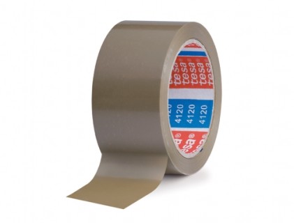 Sigillo per imballaggio standard Tesa 4120 50 mm x 66 metri - Realizzato in PVC - Adesivo in gomma naturale - Colore marrone