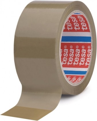 Sigillo per imballaggio Tesa 4089 50 mm x 66 metri - Realizzato in polipropilene - Adesivo in gomma naturale - Colore marrone