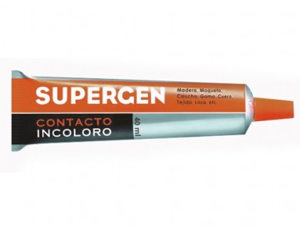 Adesivo di contatto Supergen incolore 40 ml - Asciugatura rapida - Senza toluene - Resistente all'invecchiamento e ai raggi UV
