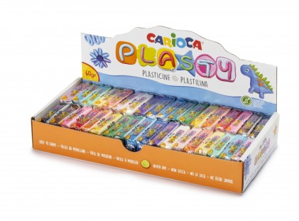 Espositore Carioca da 36 paste modellabili - Facili da usare - Non si seccano - Riutilizzabili - Colori brillanti e mescolabili - Senza glutine - Vari colori
