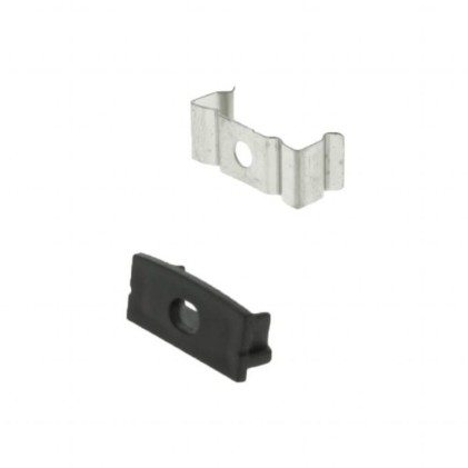 V-TAC Profilo in Alluminio Colore Nero per Strip LED 2000 x 23,5 x 9.8mm