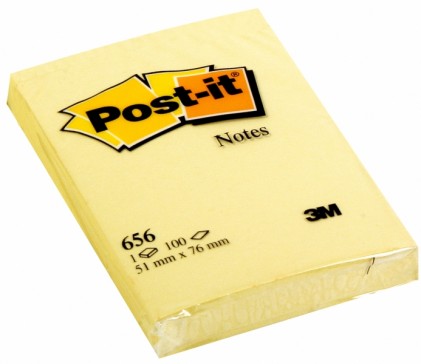 Blocco note Post-it da 100 foglietti adesivi rimovibili giallo canarino 51x76mm - Carta certificata PEFC - 7100172750 - Giallo chiaro