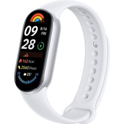 Bracciale attività Xiaomi Mi Smart Band 9 Schermo AMOLED da 1,62" - Bluetooth 5.4 - Più di 150 modalità sportive - Funzioni di monitoraggio della salute - Regolazione intelligente della luminosità dello schermo - Autonomia fino a 18 giorni - Colore bianco