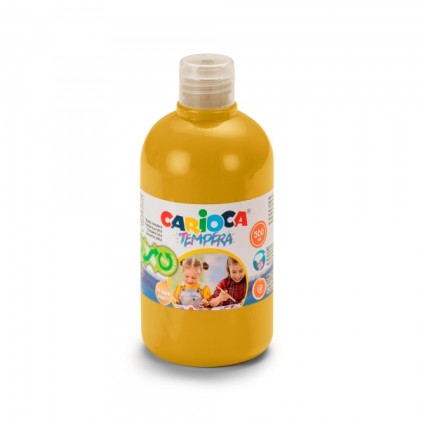 Tempera Carioca Flacone - 500ml - Colori Super Lavabili - Facili da Miscelare - Applicabili su Materiali Porosi - Elevata Opacità - Colore Oro