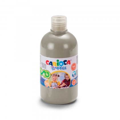 Flacone di tempera Carioca da 500 ml - Super lavabile - Facile da miscelare - Alta opacit&agrave; - Colore argento