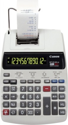Calcolatrice scrivente Canon MP120-MG-ES con display LCD a 1 riga e 12 cifre - Stampa in nero e rosso - Tastiera spaziosa
