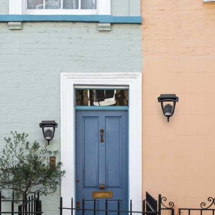 V-TAC PRO Lampada LED Solare Samsung da Muro Colore Nero Opaco 3000K+6000K IP65