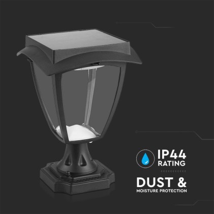 V-TAC PRO Lampada LED Solare Samsung da Terra Colore Nero Opaco 3000K+6000K IP65