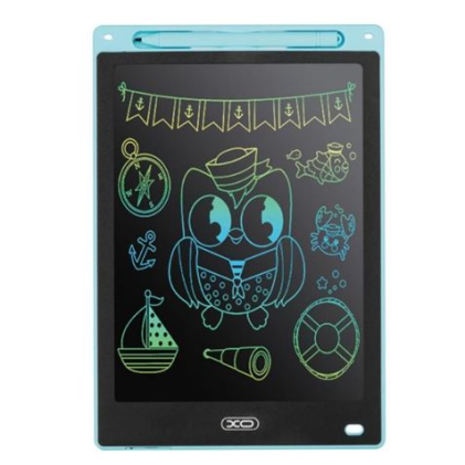 XO Digital Tablet - Schermo da 10" - Portapenne - Cancellazione One-Touch - Blu