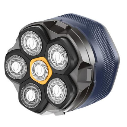 Rasoio rotante XO - 6 lame flessibili - Uso con una sola mano - Testina magnetica - Batteria da 1400 mAh fino a 4 ore - Adatto a testa e viso - Motore da 6500 giri/min - Display integrato - Vari colori