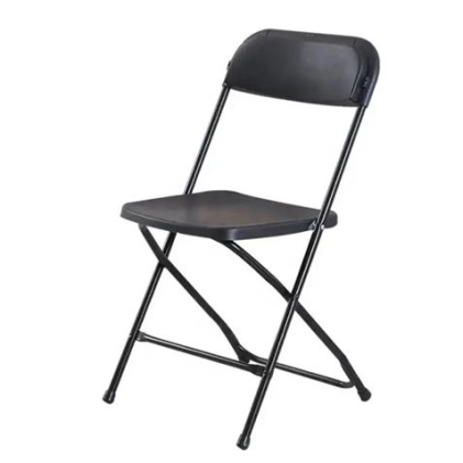 Sedia pieghevole in resina Sungarden 80x50x45cm - Nero