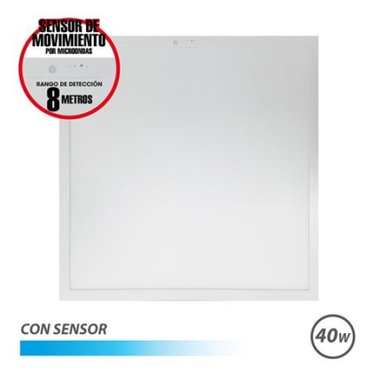 Pannello LED Elbat 60x60 40W - 4600Lm - Luce Fredda - con Sensore - Colore Bianco