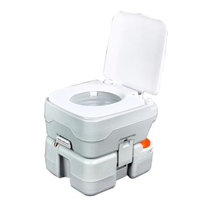 Toilette chimica portatile Muvip da 15 litri con livello - colore bianco