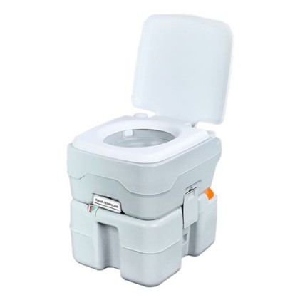 Toilette chimica portatile Muvip da 20 litri con livello - colore bianco