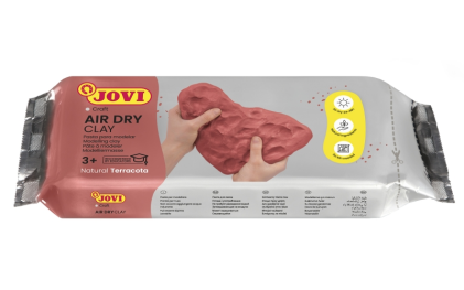 Pasta modellabile Jovi ad asciugatura all'aria 1000 g - Indurimento all'aria - Fresca al tatto - Facile da modellare - Multisuperficie - Asciuga in 24 ore - Finitura fine - Colore terracotta