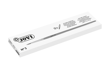 Pennello artistico Jovi n. 3 - Pelo naturale morbido - Manico in legno - Punta tonda