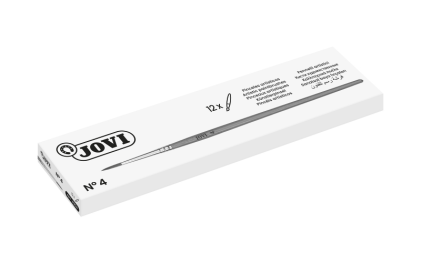 Pennelli Jovi Pony Hair Artist n. 4 - Pelo naturale - Manico in legno - Calibro da 00 a 12 - Punta tonda - Pelo morbido - Vari colori