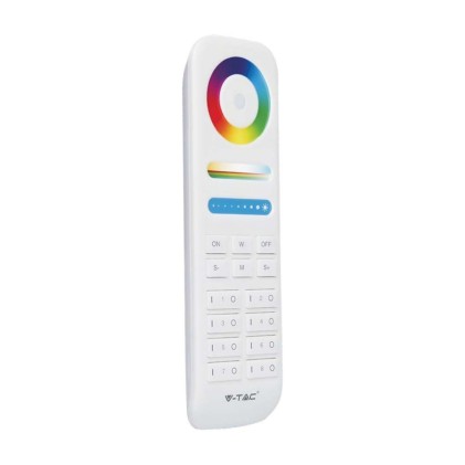 V-TAC Telecomando per controller di Strip LED 8 Zone Colore Bianco
