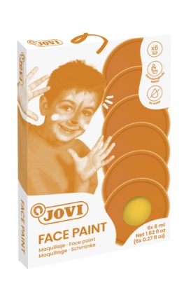 Set trucco in crema Jovi da 6 pezzi - Ipoallergenico - A base di olio - Facile applicazione - Alta coprenza - Senza parabeni - Facile da rimuovere - Giallo
