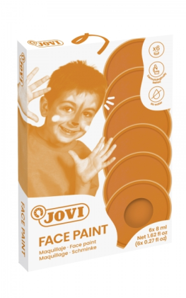Set di 6 flaconi da 8 ml di crema per il trucco Jovi - Ipoallergenici - A base di olio - Applicazione facile - Alta coprenza - Senza parabeni - Facile da rimuovere - Colore arancione