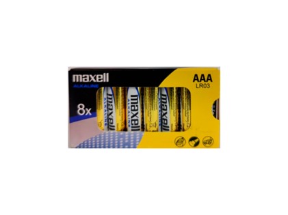 Maxell Confezione da 8 batterie alcaline LR03 AAA 1,5 V
