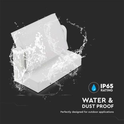 V-TAC Lampada LED da Muro Rettangolare 20W 120LM/W Colore Bianco Ruotabile 4000K IP65