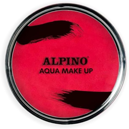 Alpino Aqua Make-up Watercolor Facial Makeup Powder - Si lava via con acqua e sapone - Rosso