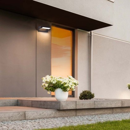 V-TAC Lampada LED da Muro Rettangolare 17W 120LM/W Colore Nero Ruotabile 3000K IP65