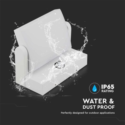 V-TAC Lampada LED da Muro Rettangolare 17W 120LM/W Con Sensore PIR Colore Bianco Ruotabile 3000K IP65