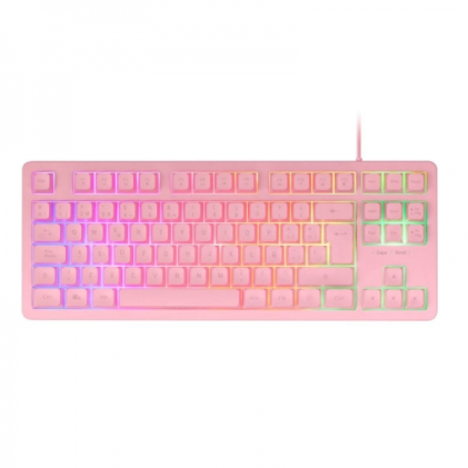Tastiera da gioco Mars Gaming MK023 - Tecnologia H-Mech RED - Illuminazione FRGB - Anti-ghosting - Compatibilit&agrave; universale - Struttura robusta - Colore rosa