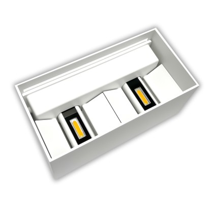 V-TAC Lampada LED Da Muro Rettangolare 24W 110LM/W con Doppio Fascio Luminoso Colore Bianco 3000K IP65