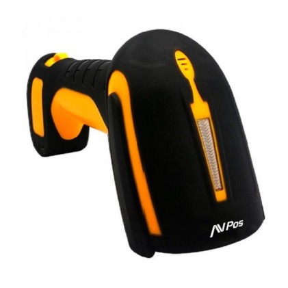 AVPos AVP-BT31-2D Lettore di codici BT31 robusto - Scansiona 1D, 2D - WF 2.4G e Bt - 2000Mah - Distanza 20/50m - Colore nero/giallo