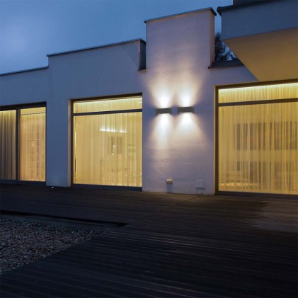 V-TAC Lampada LED Da Muro Rettangolare 24W 110LM/W con Doppio Fascio Luminoso Colore Grigio 4000K IP65