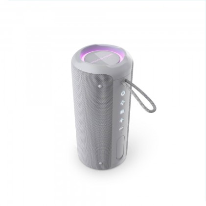Altoparlante Bluetooth Energy Sistem - True Wireless - 40W - IPX6 - Durata della batteria 12h - LED - Vivavoce - Riciclato - Radio FM - USB-C - Grigio