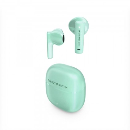 Cuffie wireless Energy Sistem True - Bluetooth 5.4 - Bassi profondi - Durata della batteria 20 ore - Materiali riciclati - Assistente vocale integrato - Verde