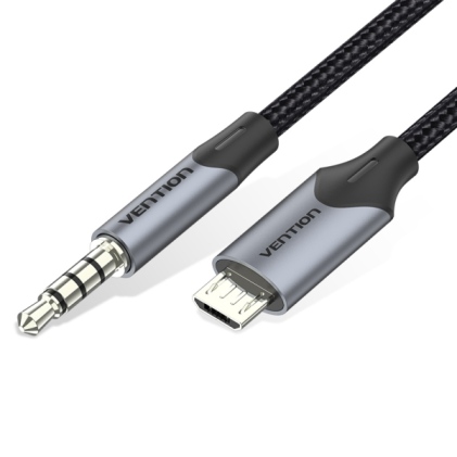 Adattatore Vention CableTech da Micro-USB a Jack da 3,5 mm - Connettori di alta qualità - USB 2.0 - Nero