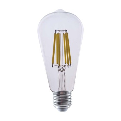 V-TAC Lampadina LED E27 4W ST64 Filamento Colore Trasparente 3000K