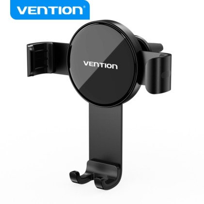 Supporto per telefono Vention con bloccaggio automatico per auto - Clip di ventilazione - Stabilità triangolare - Rotazione libera - Colore nero