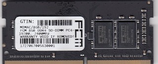 Ddr4 8Gb 2666 Mhz So-Dimm Fcm Cl19 Pc4-21300 1,2V Unbuffered Mac