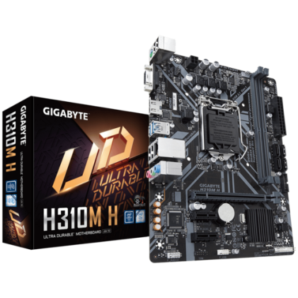 GIGABYTE H310M H 1.1 LGA1151 DDR4 4xSATA HDMI D-Sub Realtek ALC887 Realtek GbE LAN mATX MB